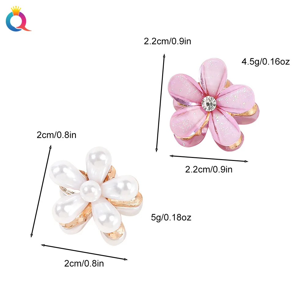 Niedliche Metall-Blumen Kleine Haarklammern für Frauen und Mädchen Haarspangen Haarclips Barrettes Accessoires Kopfschmuck Haarschmuck – Detail 1