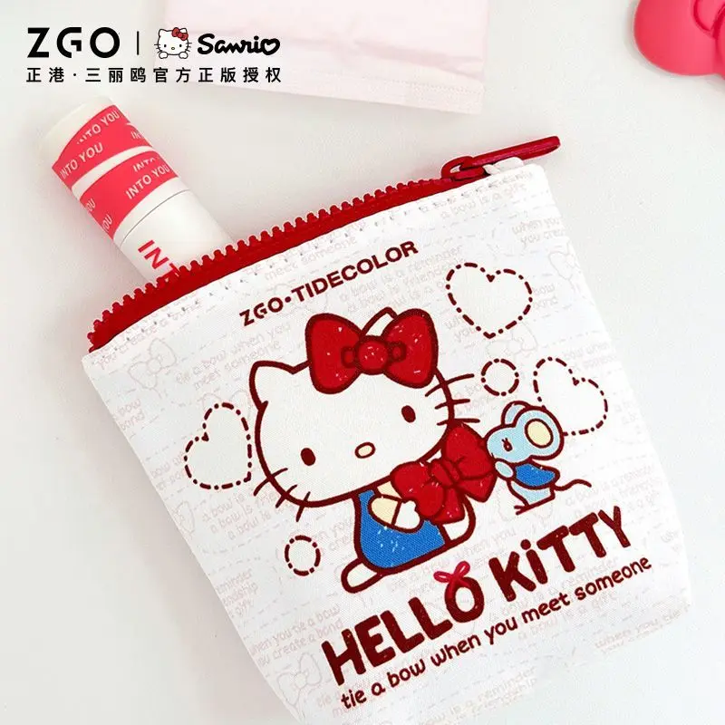 Hello Kitty Coin Purse Sanrio Kawaii Anime Earphone Bag Girl Heart Cartoon Cute Student Mini Storage Bag Lovely Handbag Kid Gift