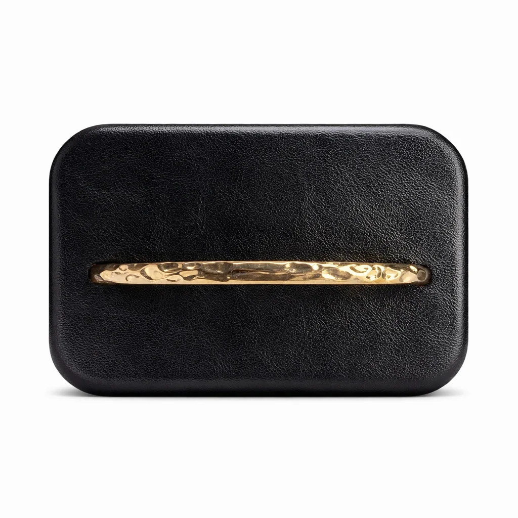 

New Minimalist PU Leather Wrist Styling Bag Women Solid Color Square Handbags Fashionable Box Bag Metal Handle Handheld Purse