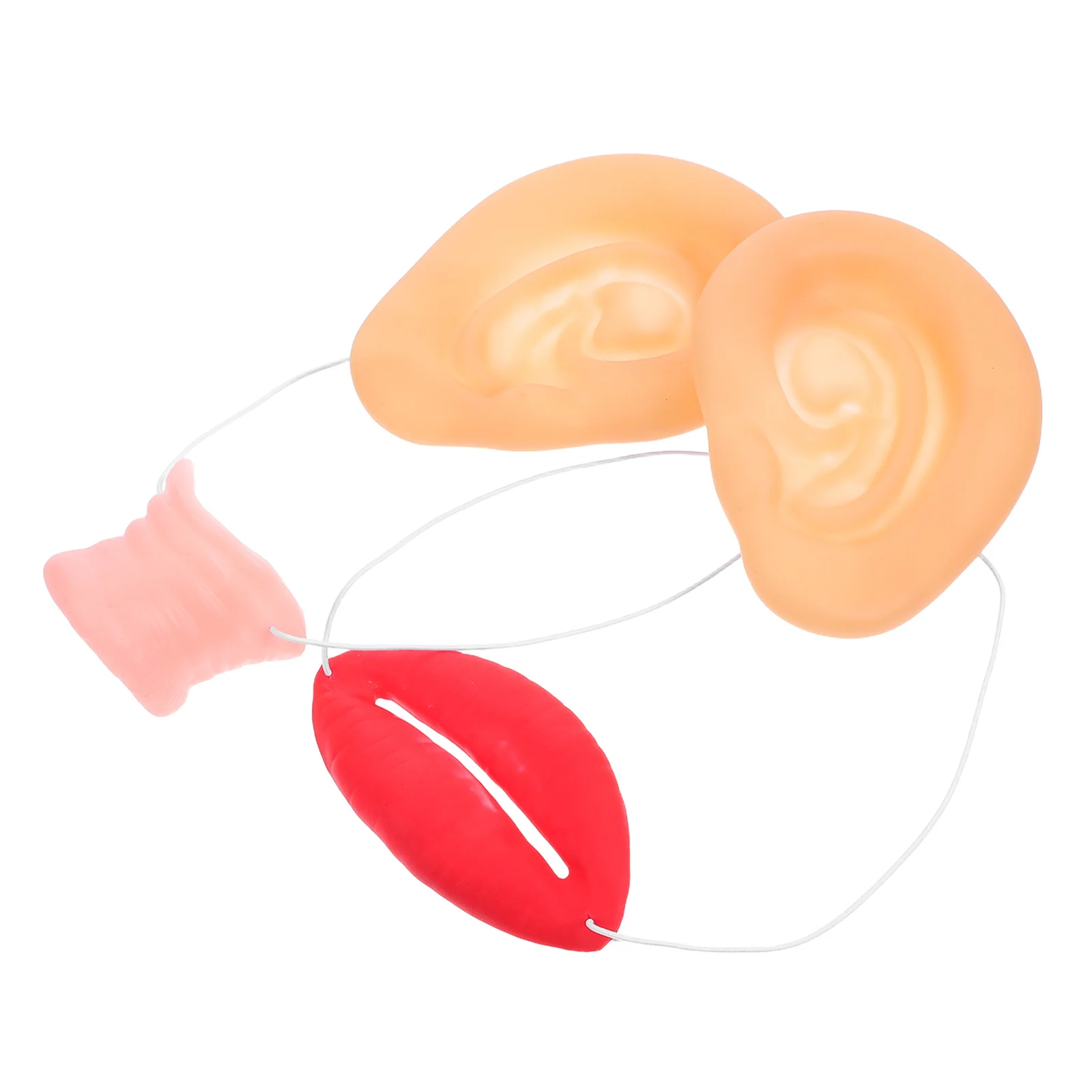 1 set di accessori per costumi di maiale di Halloween, orecchie da naso realistiche, muso in lattice morbido, vestibilità comoda, puntelli cosplay, naso finto