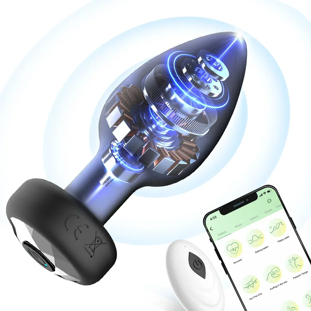 APP Remote Control Anal Vibrator Wireless Bluetooth Butt Plug Male Prostate Stimulator Massager Dildo Adult Sex Toys for Gay 18+
