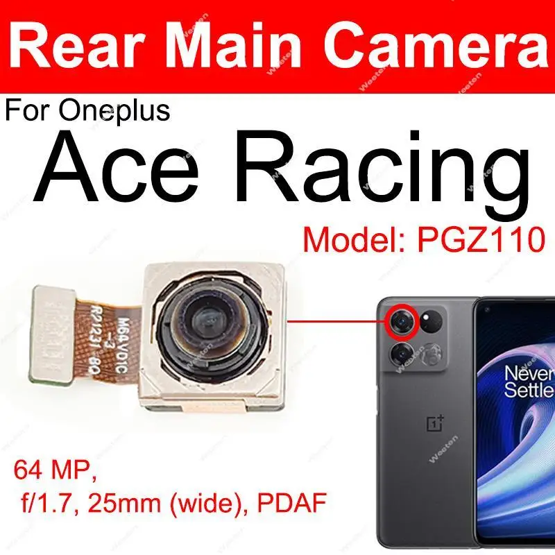 For Oneplus OnePlus 1+ Ace ACE Racing ACE Pro Primary Rear Main Front Facing Back Front Selfie Camera Flex Cable Replacement