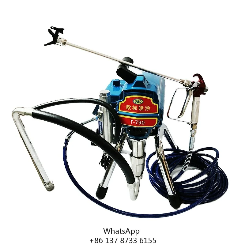 

T-790 Industrial Electric Airless Sprayer With Brushless Motor 3600psi High Pressure Gun For Floor Paint & Epoxy Coating