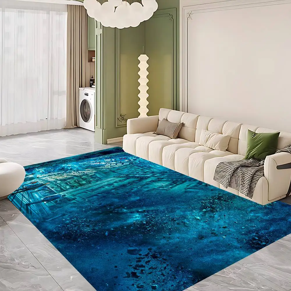 พรมเช็ดเท้าลายภาพยนตร์ไซไฟคลาสสิก ลายอินเซปชั่น ซักได้ กันลื่น ใช้ได้กับห้องนั่งเล่น เก้าอี้โซฟา พื้นที่ต่างๆ ในครัว พรมต้อนรับ