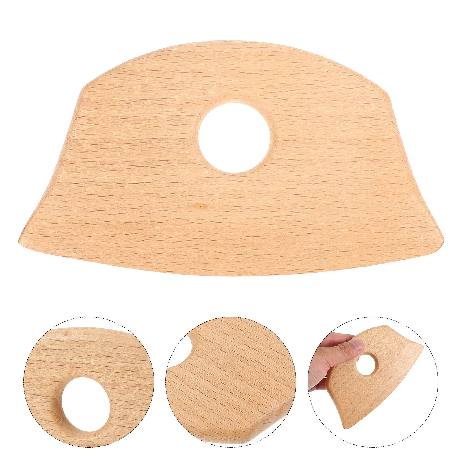 1Pcs Beech Wood Gua Sha Board Ergonomic Lightweight Portable Massage Tool for Neck Back Abdomen Legs Cellulite Relief Metabolism view 5