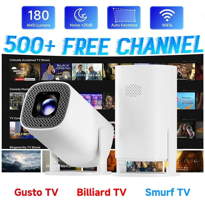 

Projector free live broadcast smart screen wireless entertainment home projector outdoor portable family theater