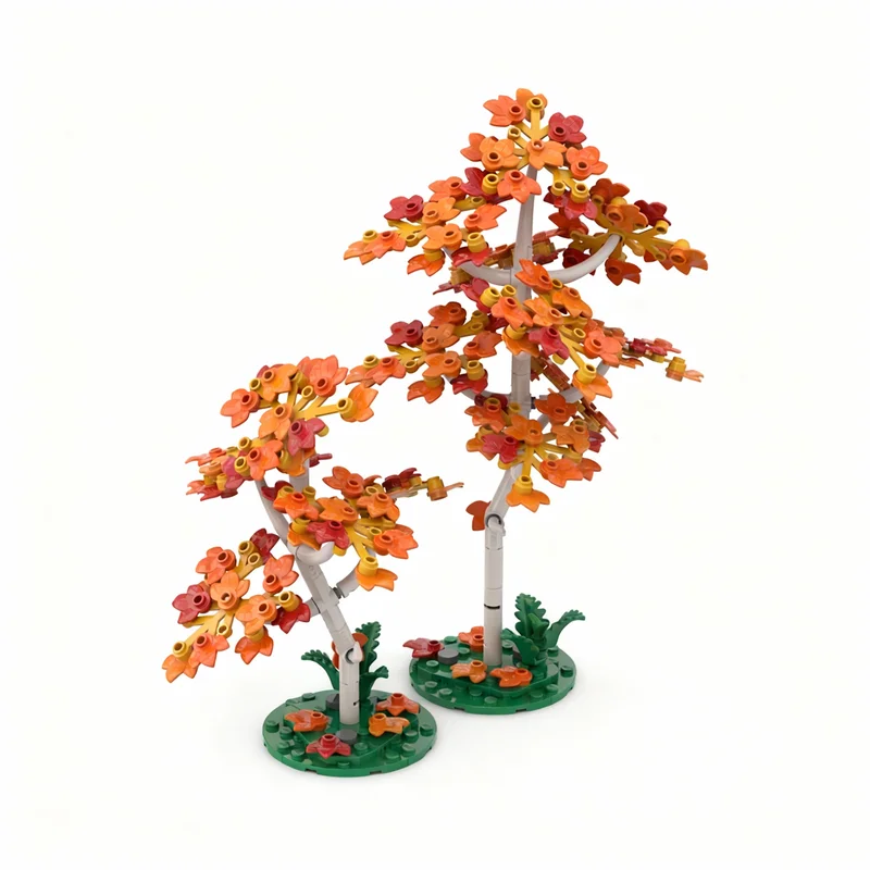 267pcs MOC Plants Trees Red Birch Creator Expert Model Building Blocks Construction Toy Christmas Gifts DIY Creative Idea Brick