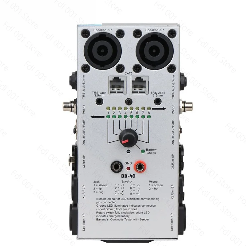 DB-4C Audio Signal Cable Tester, Network Audio Engineering Cable Tester