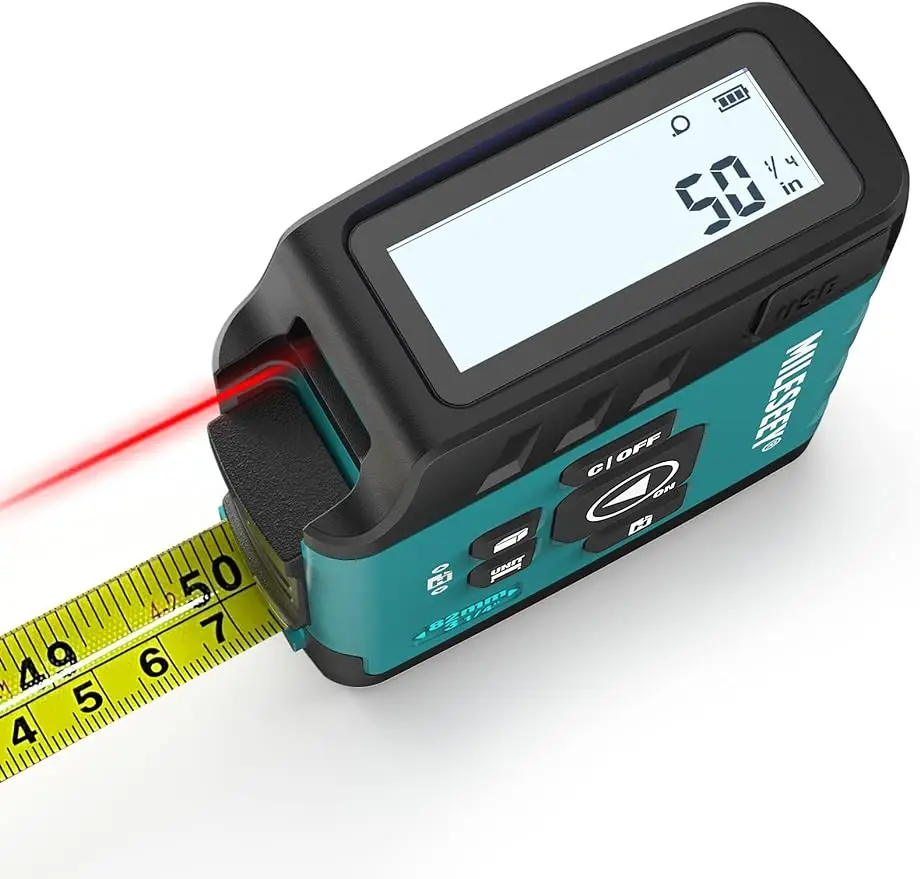 

DT20 Laser Tape Measure 3-in-1, 130FT Laser Distance Meter, 16FT Digital Tape Measure, Regular Tape Measure,