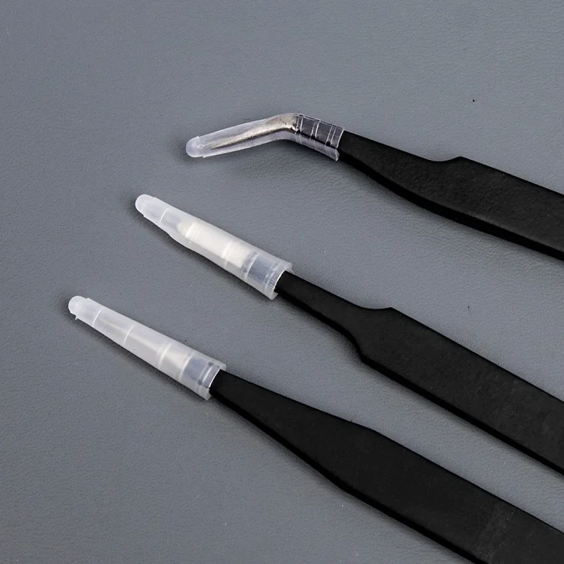 Aço inoxidável Pinças para cílios falsos, cílios Extensão, Maquiagem Ferramenta, cílios Pinças, curvo e reto, Nail Art, 1PC