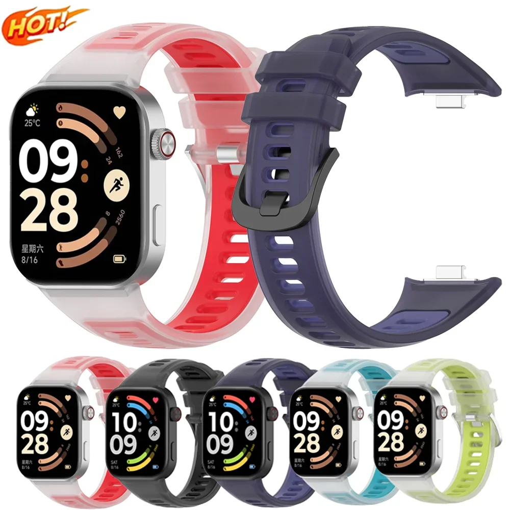 Bracelet en silicone translucide, modèle original, pour Redmi Watch 6 Active, 6 Lite, 6, 5, 4, bracelet de sport, Xiaomi Mi Band 10 Pro, 9, 8 Pro.