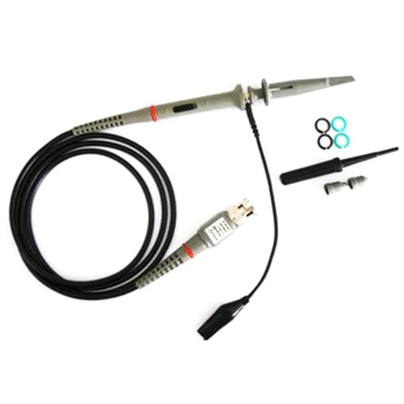 2 PC P6100 BNC Oscilloscope Probe Kit 100 MHz 1X 10X ความแม่นยําสูงขอบเขตเครื่องวิเคราะห์จระเข้คลิป Probes Test Leads-ใหม่