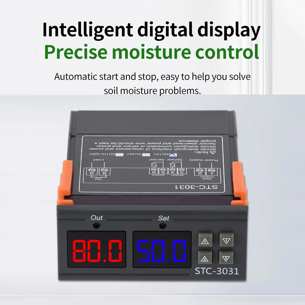 STC-3031 Dual LED Digital Thermostat Humidistat Temperature Humidity Controller Thermometer Hygrometer Relay DC 12V 24V AC 220V