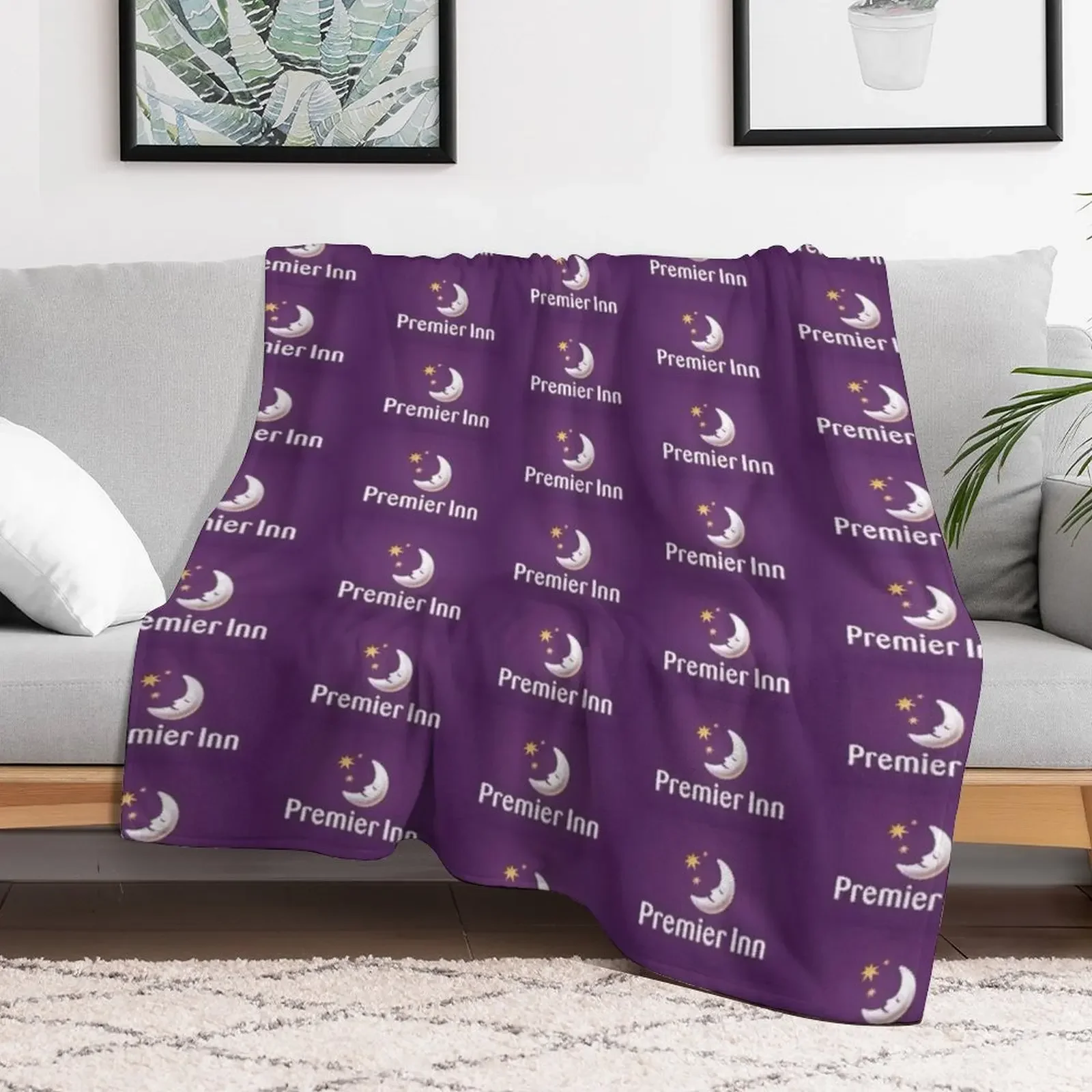 PREMIER INN Throw Blanket Stylish Decor Blanket Gift for Friends Roommate