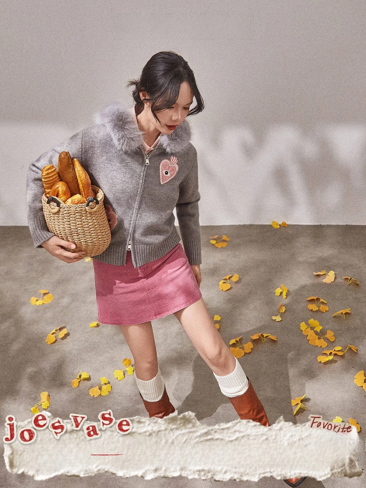 

Вязаный свитер-пальто для женщин, новинка весенней коллекции, с вышивкой, меховым воротником, трикотажный, для повседневной носки, укороченный, с длинными рукавами