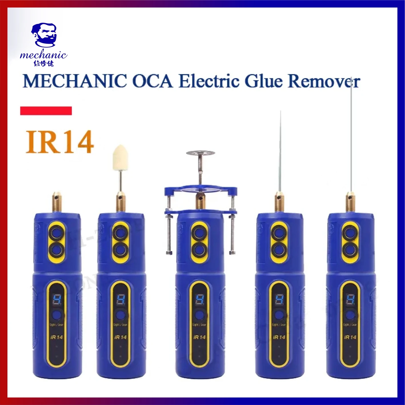 Mechanic IR14 Electric OCA Glue Remover Tool With Green Dust Display Lamp Led Display For Phone Screen OCA Polarized Clean