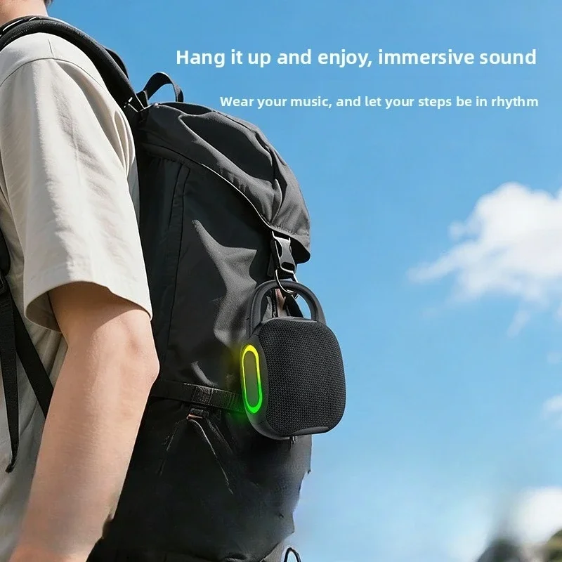 

Wireless Bluetooth Speaker with RGB Light Hook Mini Portable for Camping