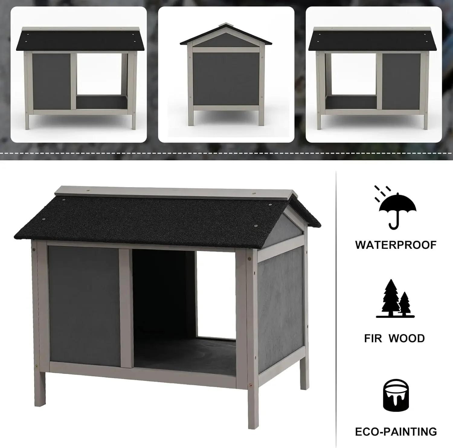 

[Flash Sale, Clearance!]Waterproof Cat House for Outdoor Feeding Station, Insulated Feral Feeding Station House Outdoor Kitty Di