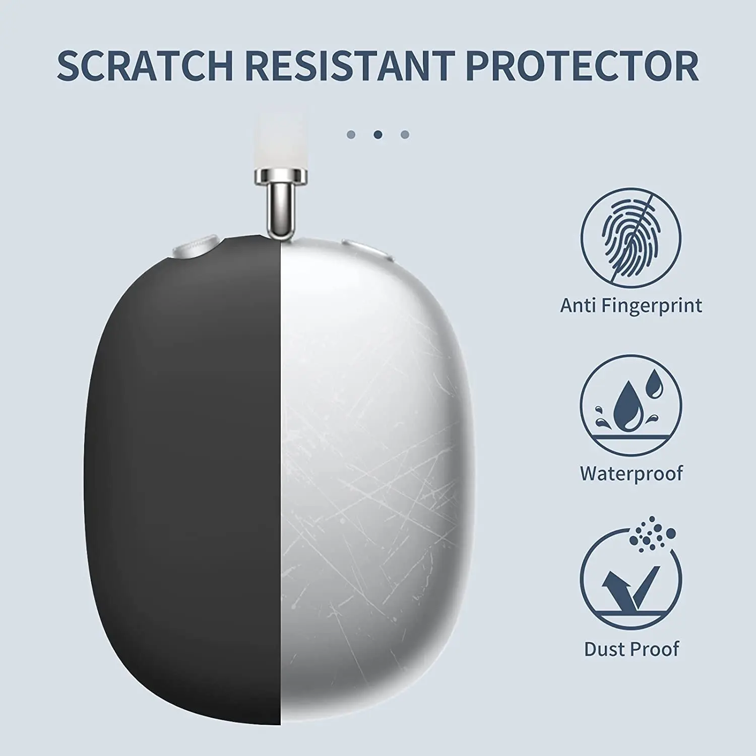 Weichen Anti-Scratch-Transparent Abdeckung Für AirPods Max Weichen Silikon Drahtlose Stoßfest Kopfhörer Fall Schutzhülle Protector