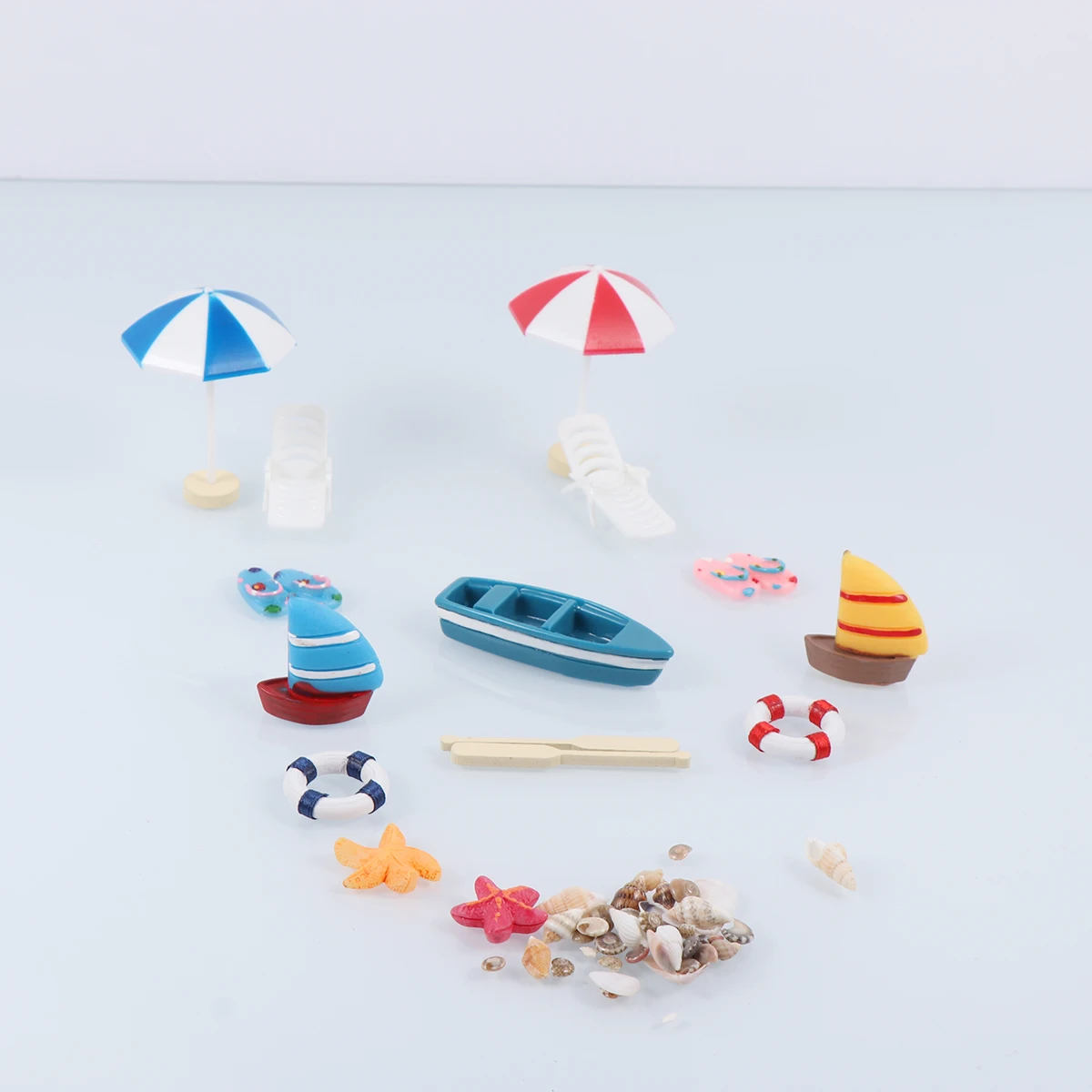 

13 Pcs Mini Beach Ornaments Kids Toys House Accessories Long Term Use Gift Miniature Garden Decor Dollhouse Plants Child