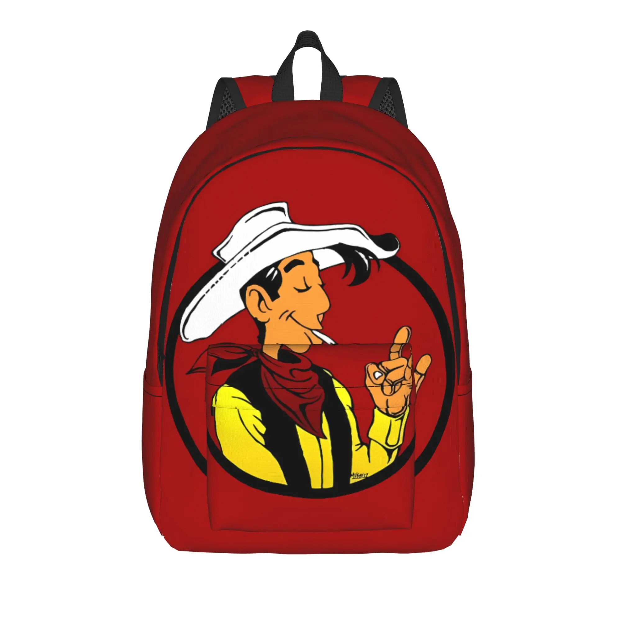 Lucky Luke Cartoon Comics (13) Backpack  Casual Backpacks Student Daily Large High School Bags Colorful Rucksack
