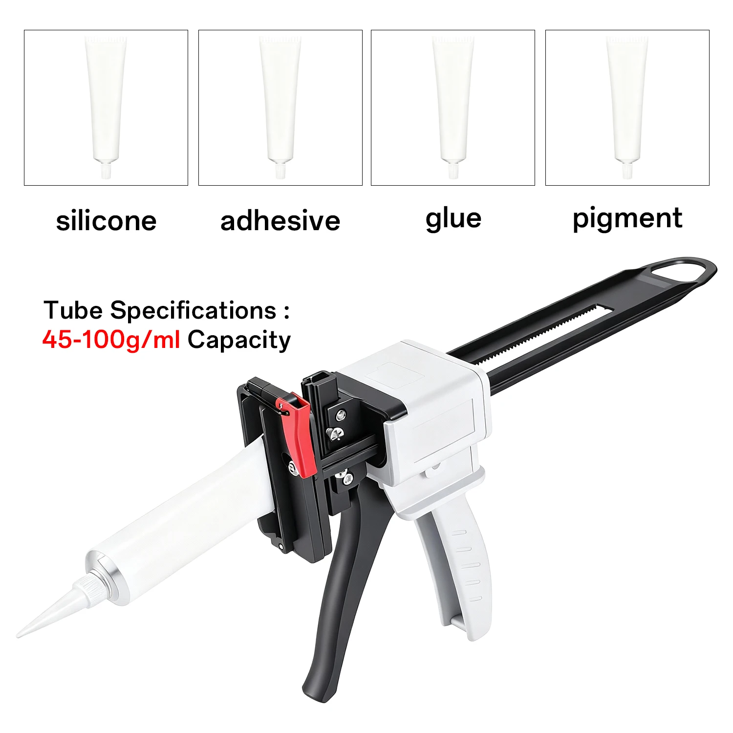 704 Toothpaste Glue Gun Silicone Sealant Gun Manual Glue Gun Auto Repair Tool Manual Extruder Aluminum Tube Glue Extruder