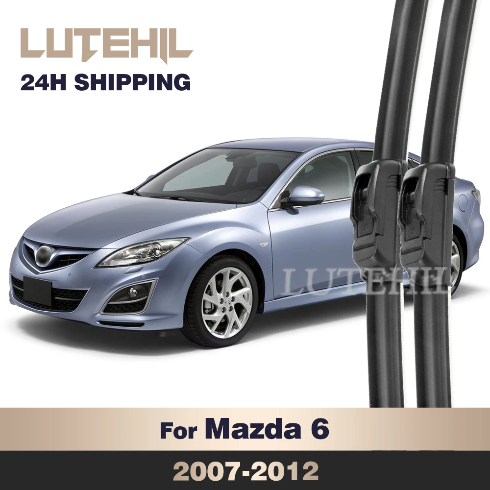 LUTEHIL Wiper For Mazda 6 GH1 MK2 2007-2012 2008 2009 2010 2011 Front Wiper Blades Windshield Windscreen Window Brush 24