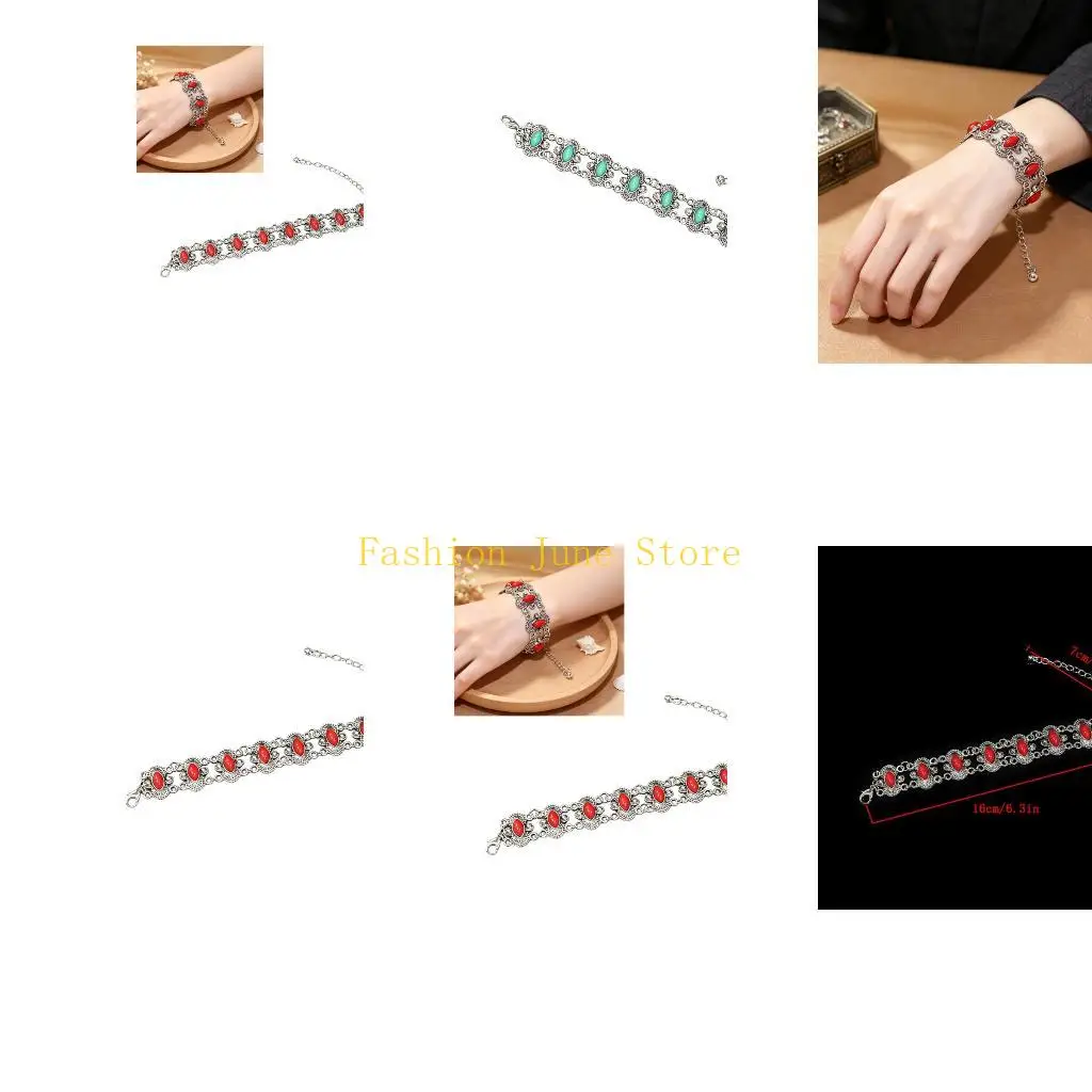 N5KA Vintage Fashion Bracelet for Party Looks and Daily Outfits with Silver Tone
