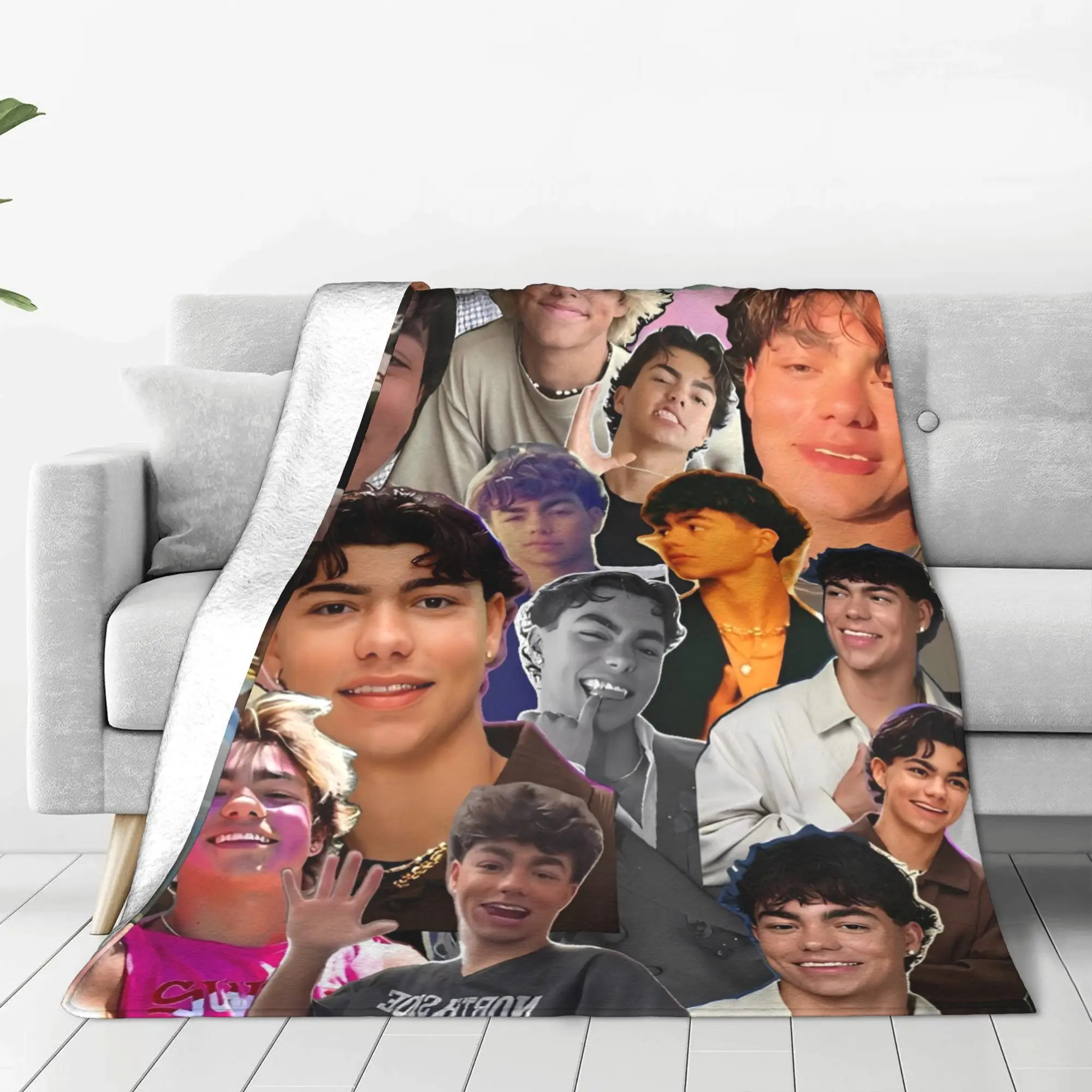 Malachi Barton American Actor Plush Blanket Girls Boys  Flannel Throw Blanket For Couch Chair Sofa Bed Warm Soft Bedspread Gift