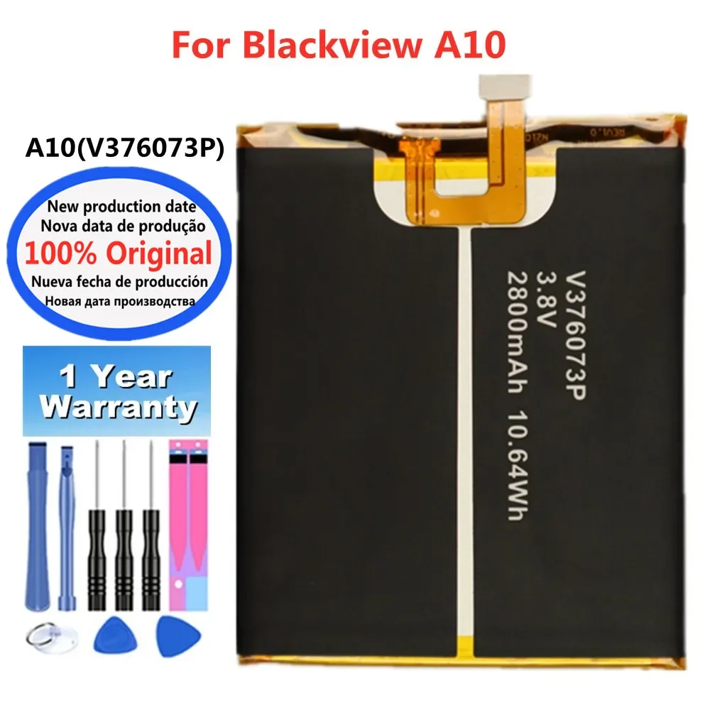 

New 100% Original Replacement Battery For Blackview A10 / A10 Pro A10Pro V376073P Mobile Phone Batteries 2800mAh + Tools