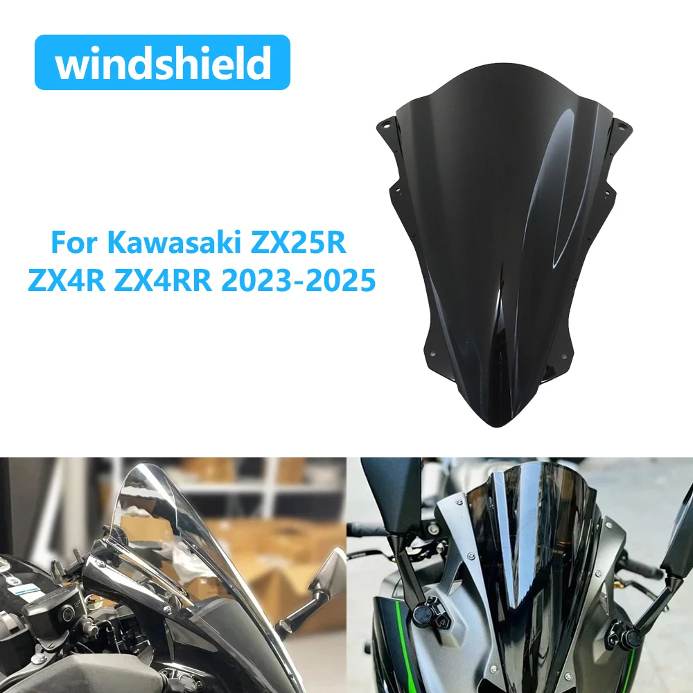

Windshield For Kawasaki ZX25R ZX4R ZX4RR 2020-2025 Windscreen Wind Deflectors Screen Double Bubble Motorcycle Accessories