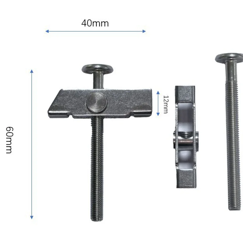 Rust Proof Toilet Fixing Kit Bracket Stainless Steel Screws Compatible With Standard Toilets Easy Installation