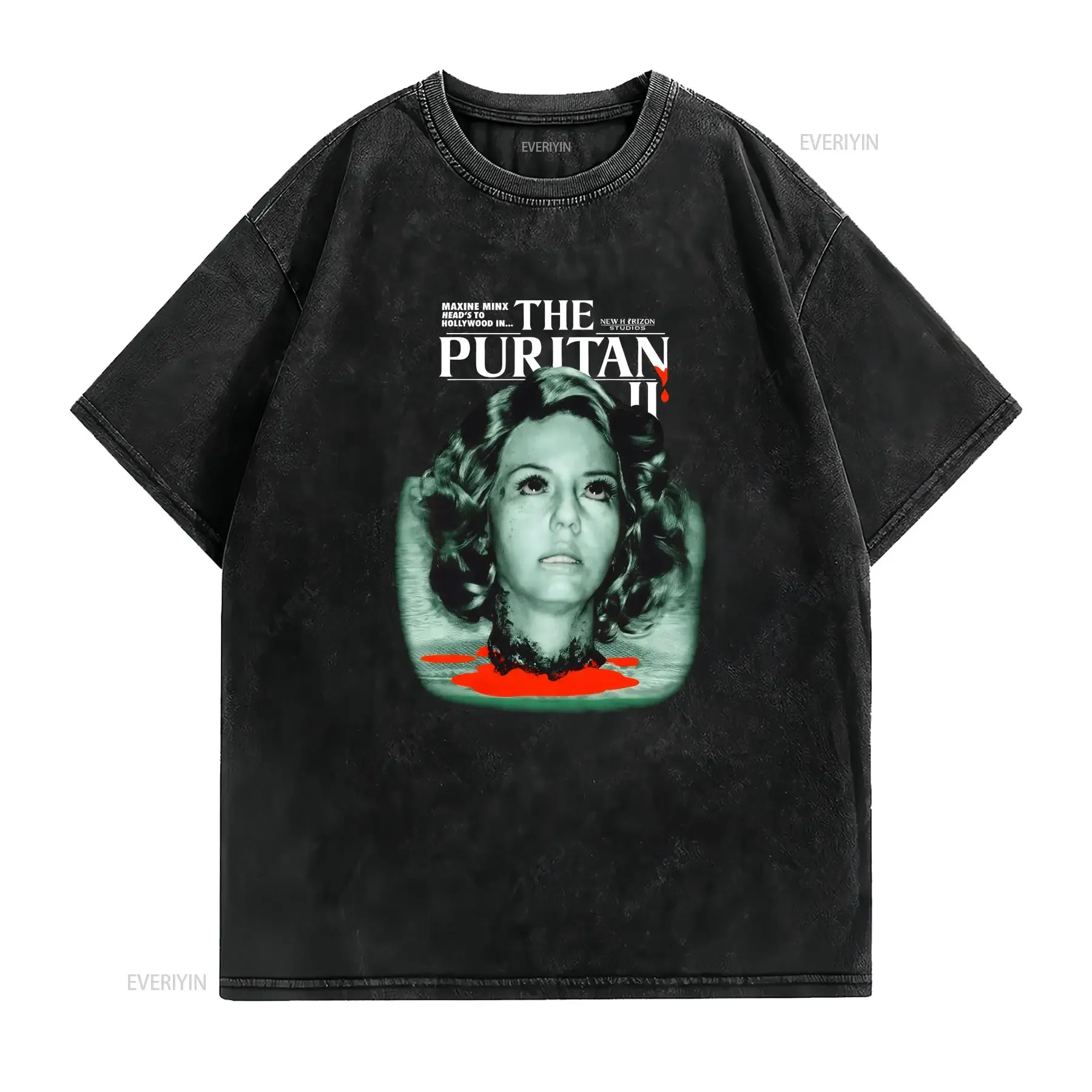 MaXXXine The Puritan x Online Ceramics A24 T Shirt Size M Mia Goth Pearl vintage Washed Comfortable Soft Unisex Stylish