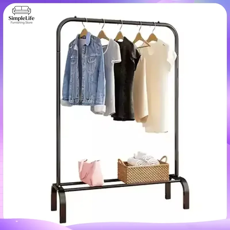 Stainless Steel Coat Rack Stand Free Standing Hall Tree with Shoe Storage Hat Hooks Luggage Hanger Organizer for Entryway