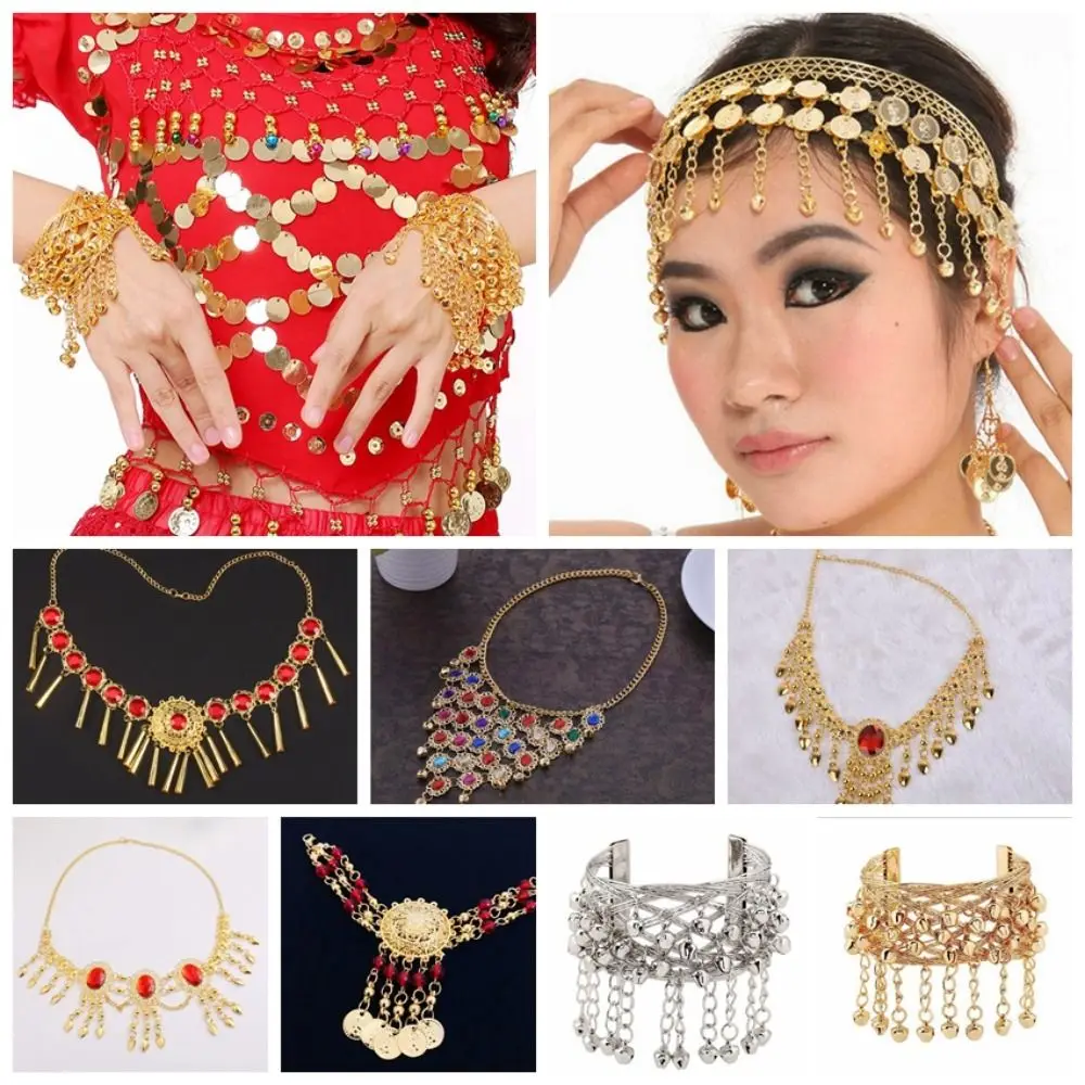 Head Accessories Diamond Sequin Jewelry Bohemian Sequins Diamond Hairband Bracelet Indian Dance Belly Dance Costumes Women