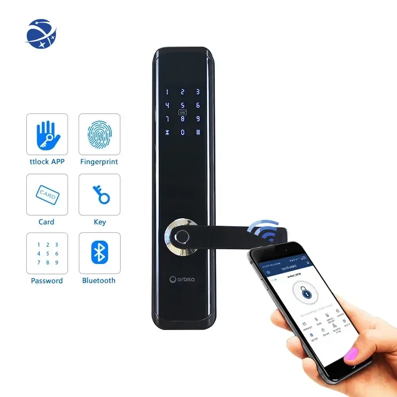 

P7020 TTLock Keypad Smart Mobilephone App Villa Home Apartment Wifi Digital Biometric Fingerprint Door Locks