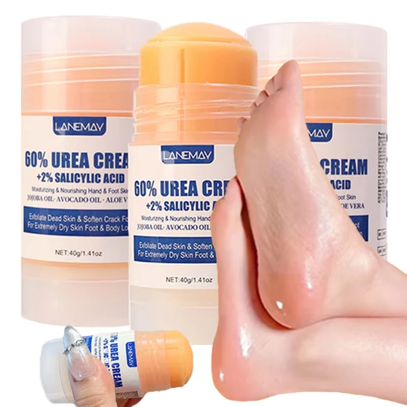 Ultra-Hydrating Anti Crack Foot Cream Deeply Moisturizing Nourishing Gentle Exfoliation Feet Care Cream Stick Daily Foot Cares