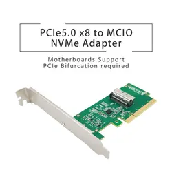 PCIe5.0 x8 to MCIO 8i NVMe adapter