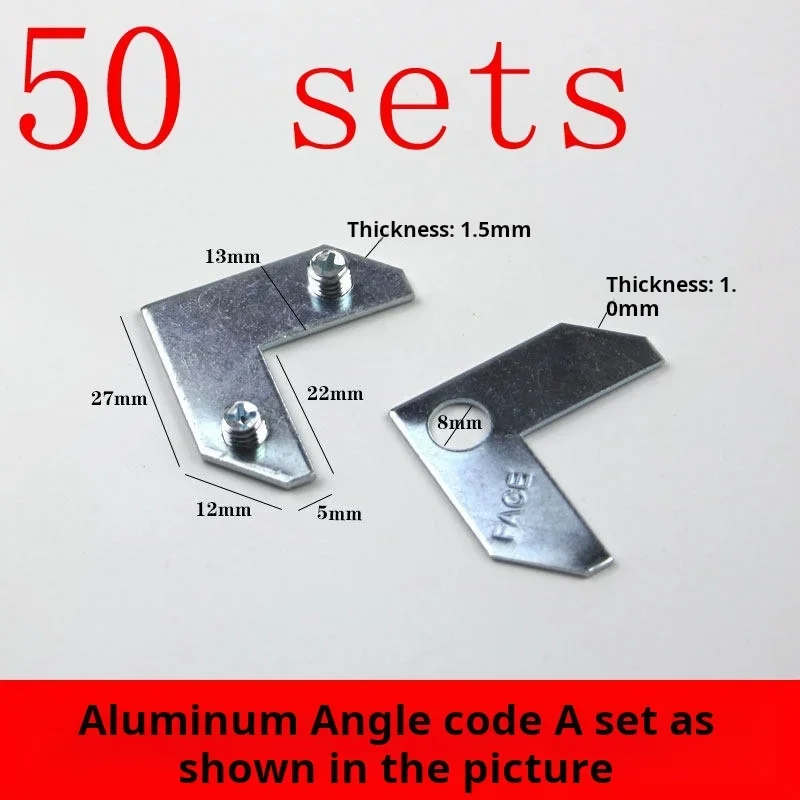 Aluminum Corner Brace Picture Frame Hook Backplate Hanger Mirror Frame Mounting Thin Bracket Hardware