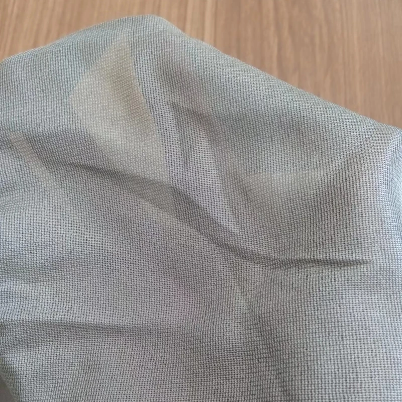 Real anti-radiation 100% silver monofilament knitted fabric Base station electromagnetic radiation shielding silver fiber cloth