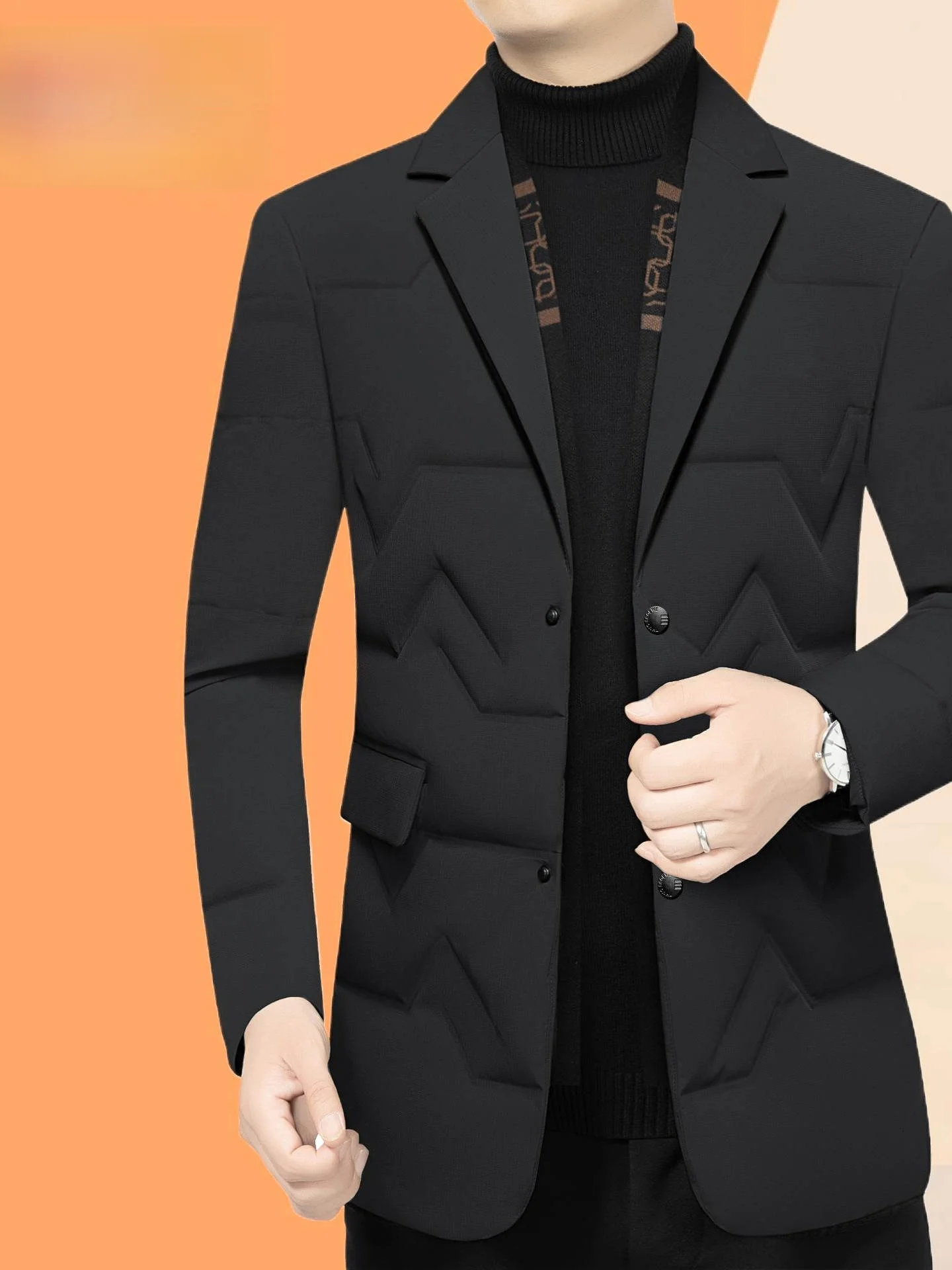 

Men's ort Lightweight Fce Jaet Du down Coat Ci Casual Sle Polyester Fiber Soft Comfortable Fit Winter Outerwear