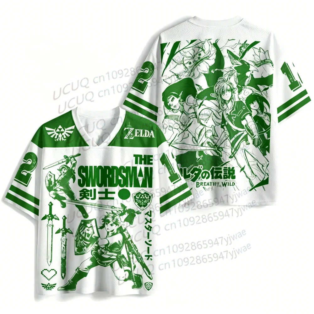 2026 Summer Men's Women's The Legend of Zelda Jersey 3D Printed Outdoor Sports Fitness T-shirt Street Clothing Plus Size T-shirt