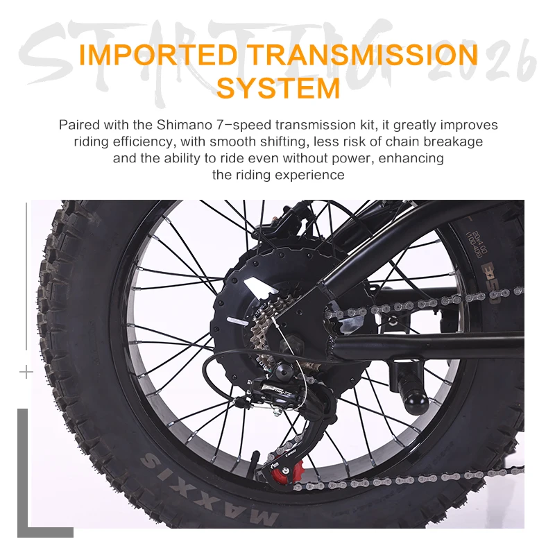 RX AKEZ Retros tyle Electric bike 1500W motor 48V18Ah battery e bike 50km/h 20 inch tire off road ringing Electric Bicycle image 5