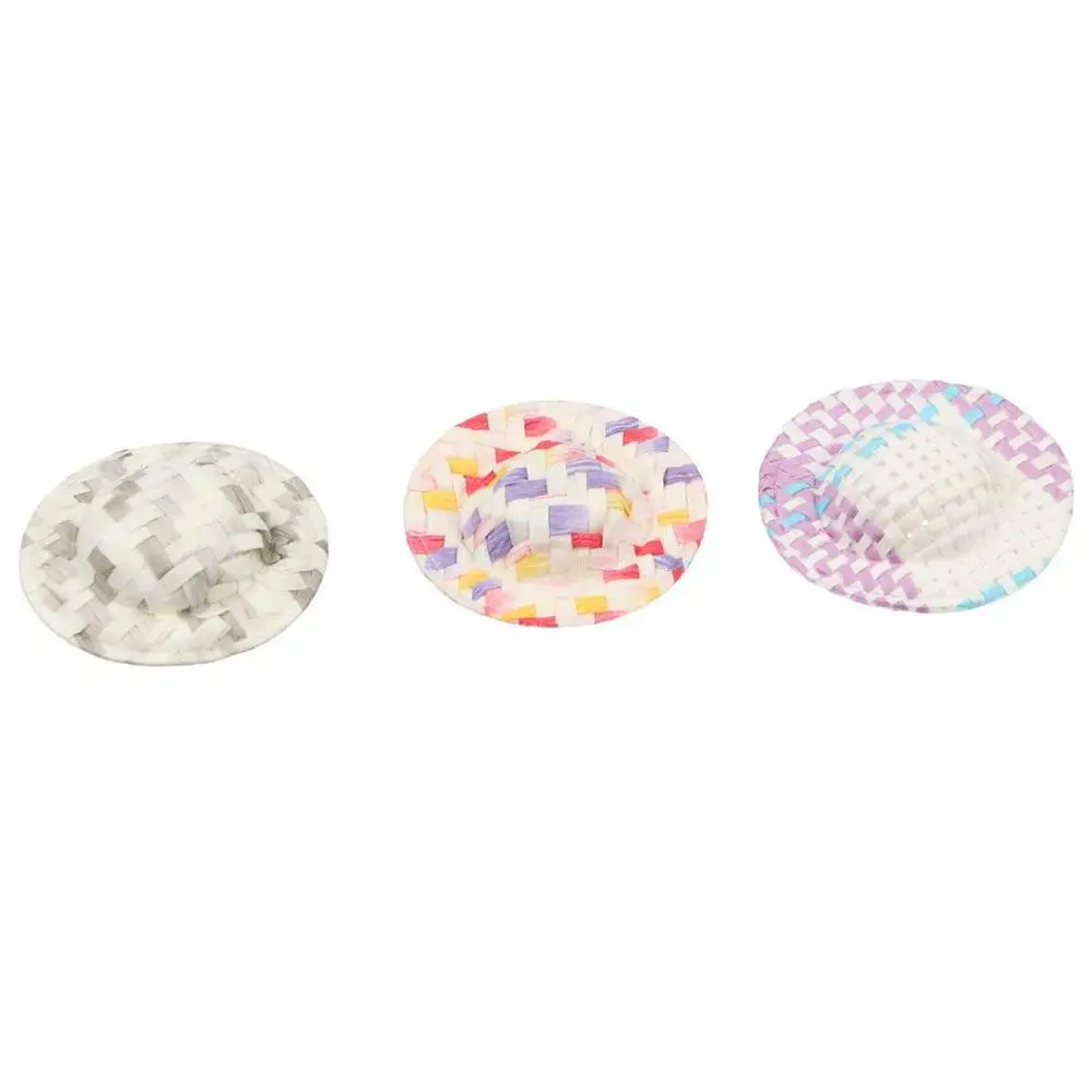 10 Pezzi Cappellini in Cotone Intrecciati a Mano, Stili Misti, Colori Assortiti, Mini Cappelli in Cotone per Lavoretti Fai da Te, Graziosi Ornamenti per la Casa, Regalo per Ragazze