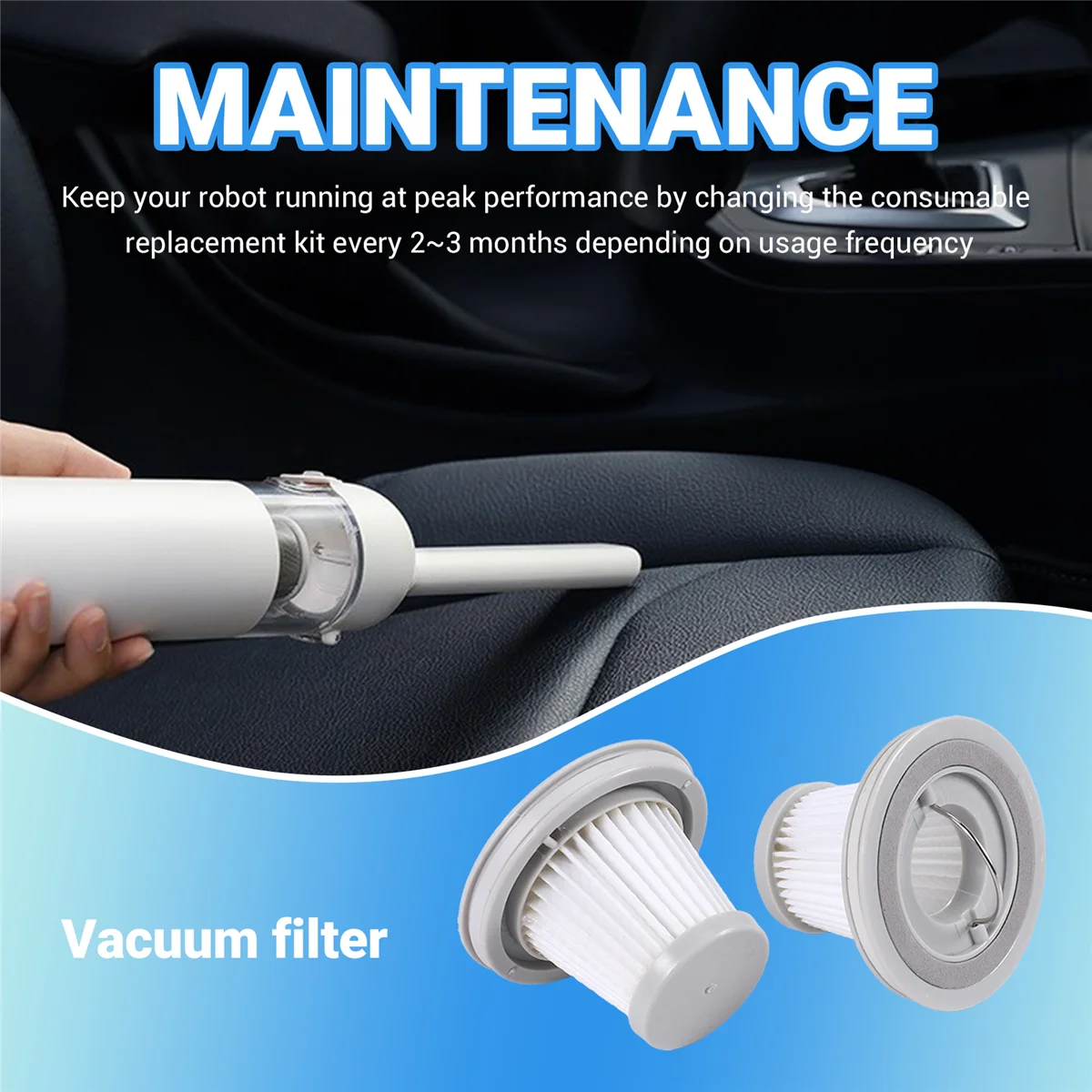 XFDE Anwor HEPA Filter for Xiaomi Vacuum Cleaner Mini Handheld Vacuum Cleaner Hepa Filter for Xiaomi Mijia Handheld Vacuum