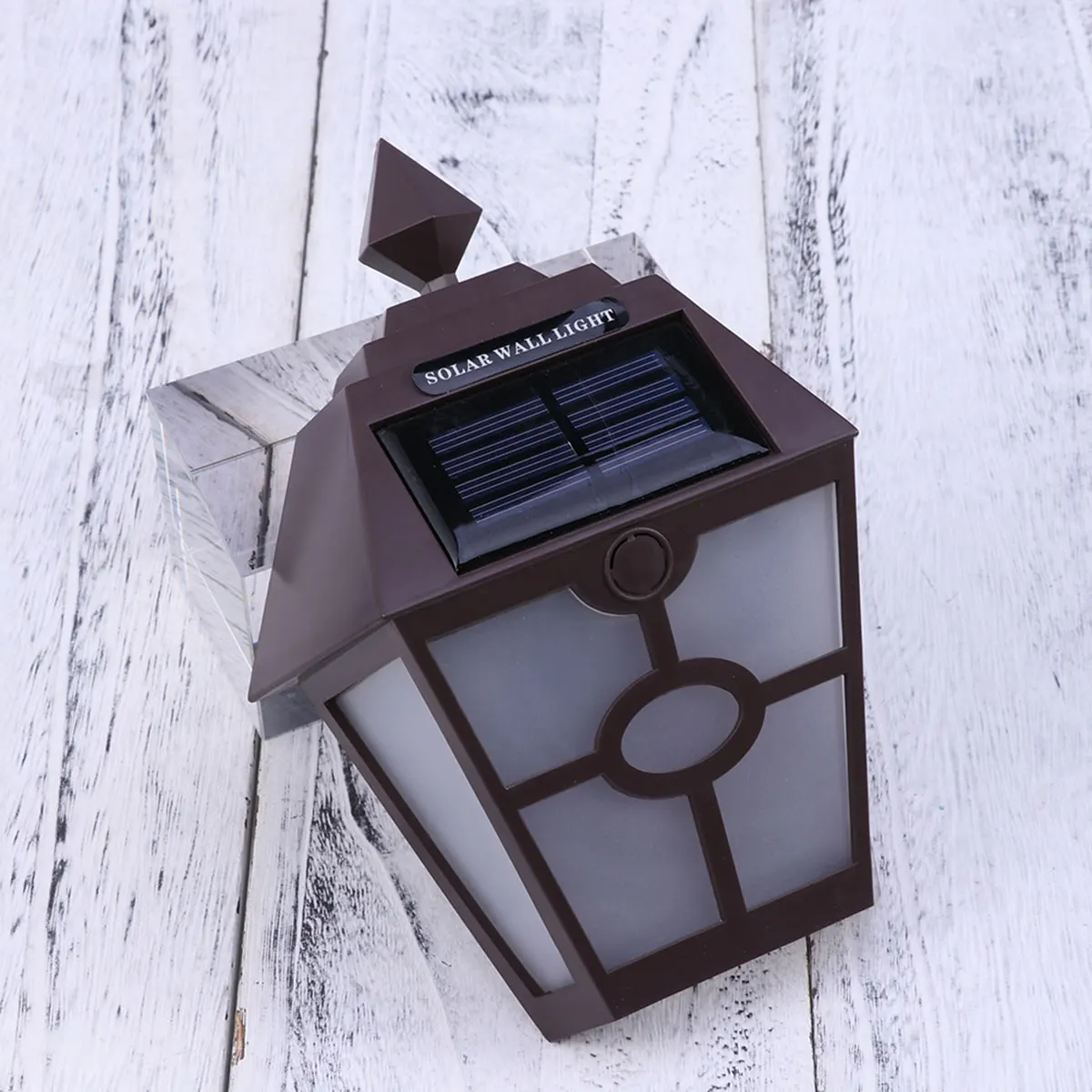 

2 Pcs Solar Wall Light outside Lights Outdoor Street Bright LED Mounted Powered Lamp Hexagonal Pagoda Garden