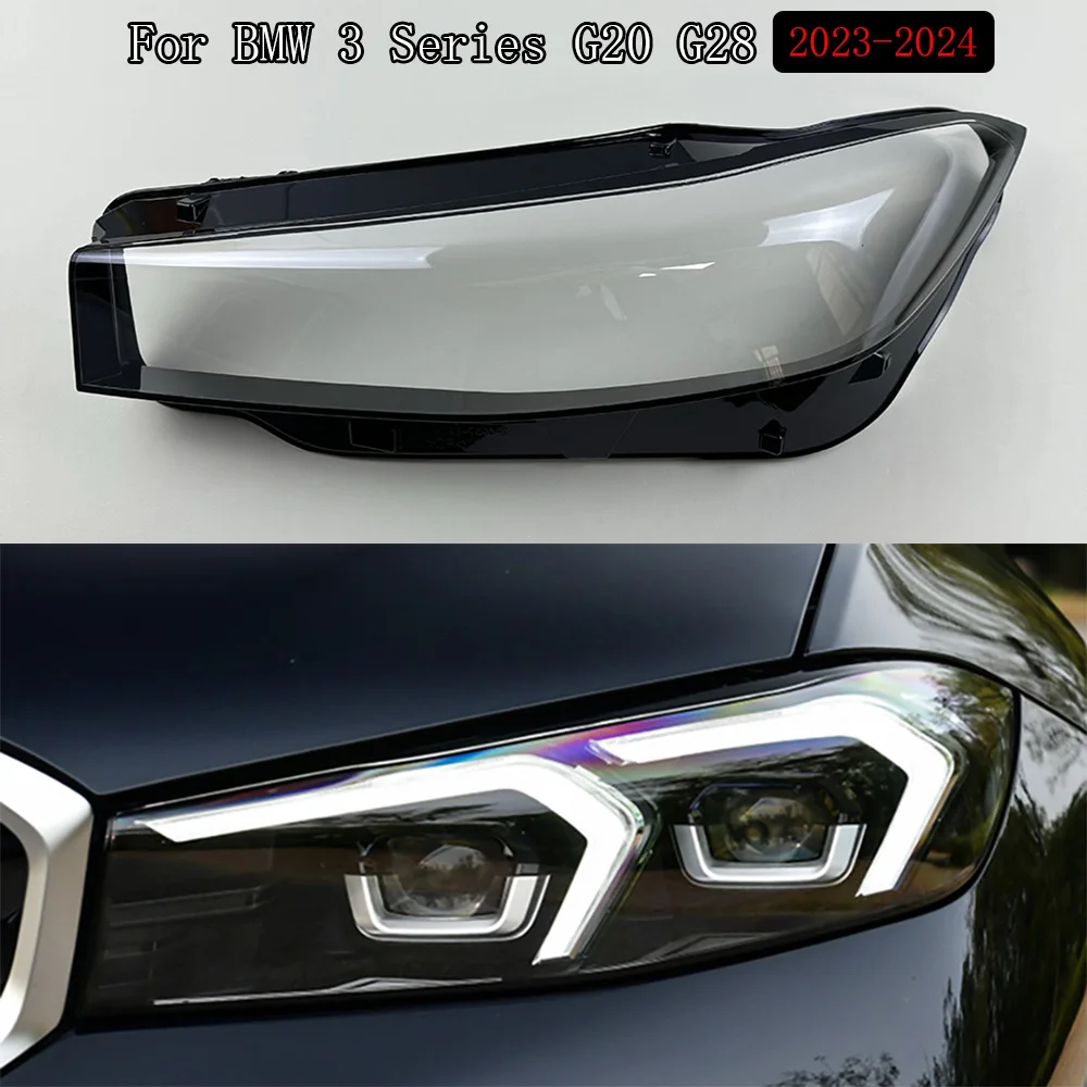 

For BMW 3 Series G20 G28 2023 2024 Car Headlight Cover Lampcover Lampshade Lamp Glass Lens Case Auto Light Caps