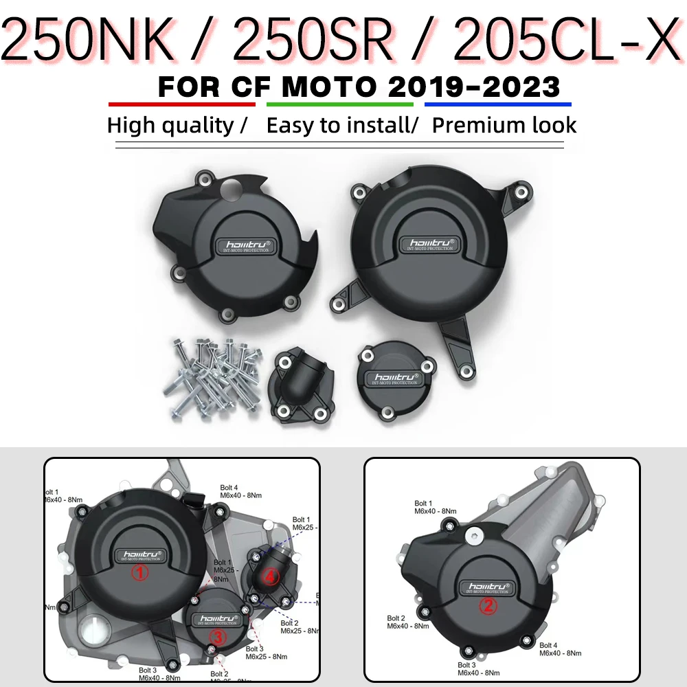 

For CFmoto 250NK / 250SR 2019 2020 2021 2022 2023 250CL-X 2022-2023 For GBRacing Motorcycles Engine Protection Cover