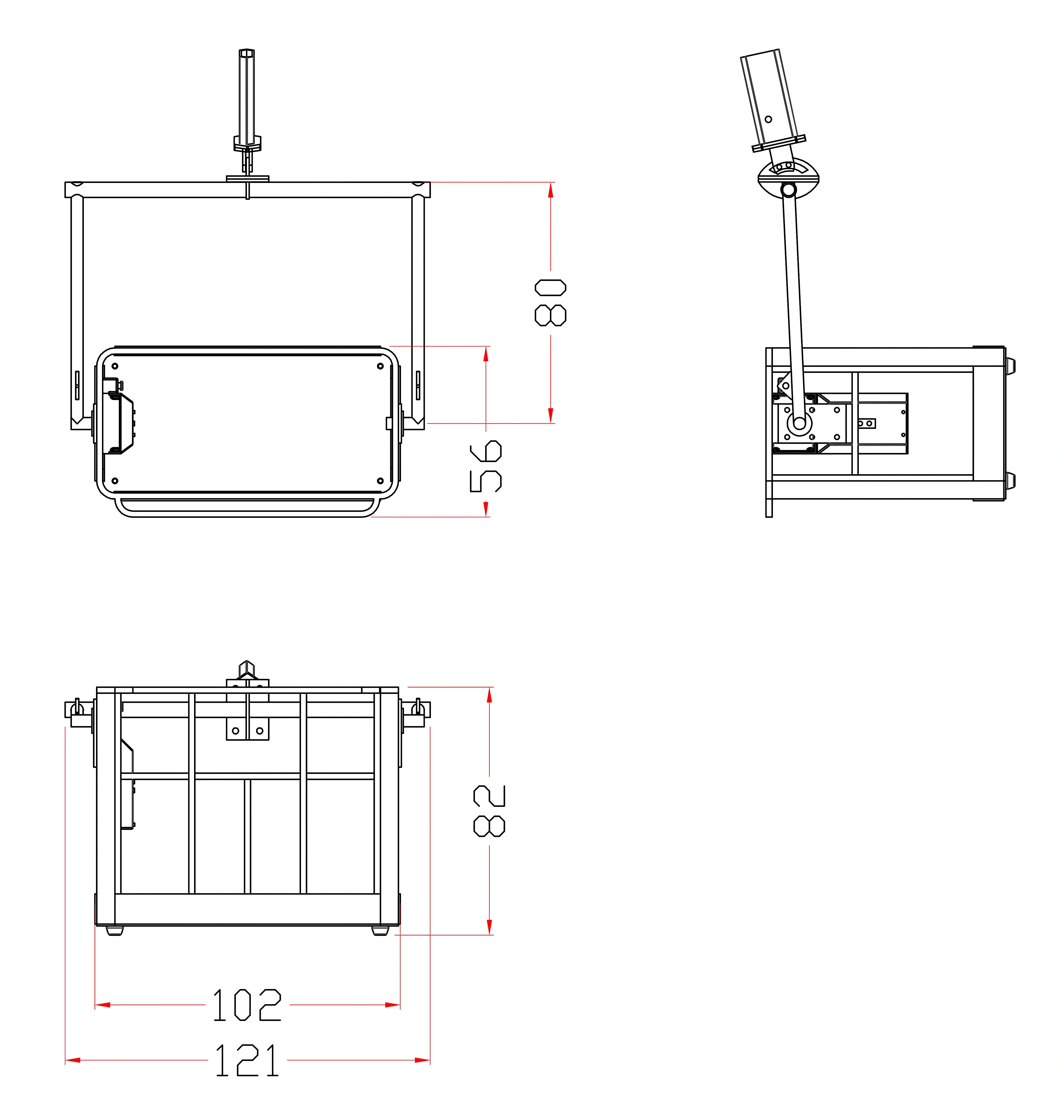 JXmodel 1/14 LKW-montierter Kran-Betriebskäfig F1650 Erweiterter Anbau-Hebekäfig – Detail 13