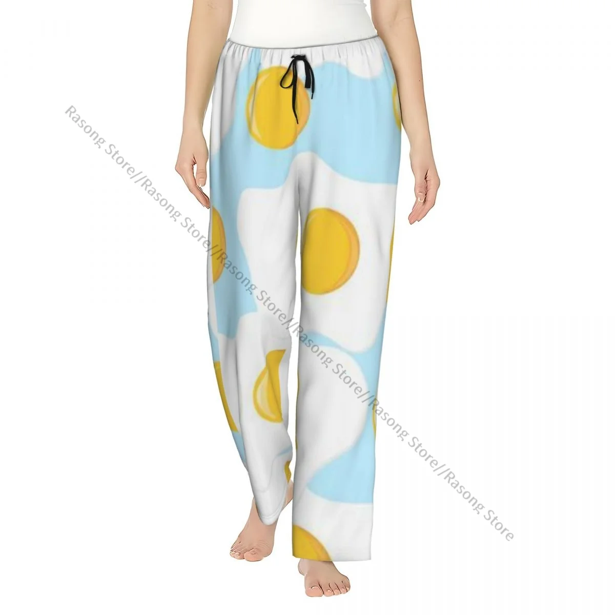 

Warm Women Pajama Pants Scrambled Eggs Sleep Bottoms Soft Loungewear